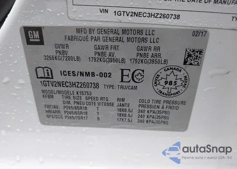 2017 GMC Sierra 1500 Slt из США, поврежденный, VIN 1GTV2NEC3HZ260738